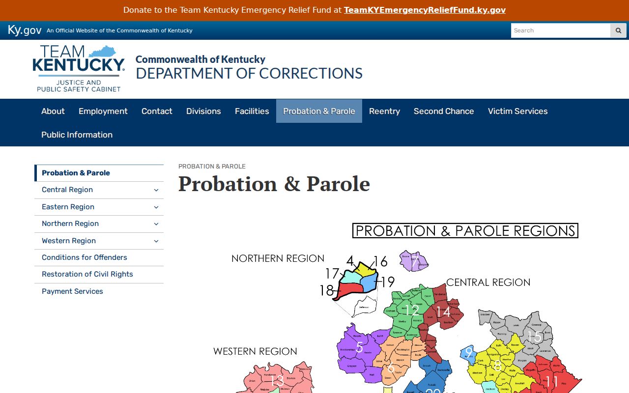 Spencer County criminal records Kentucky probation and parole