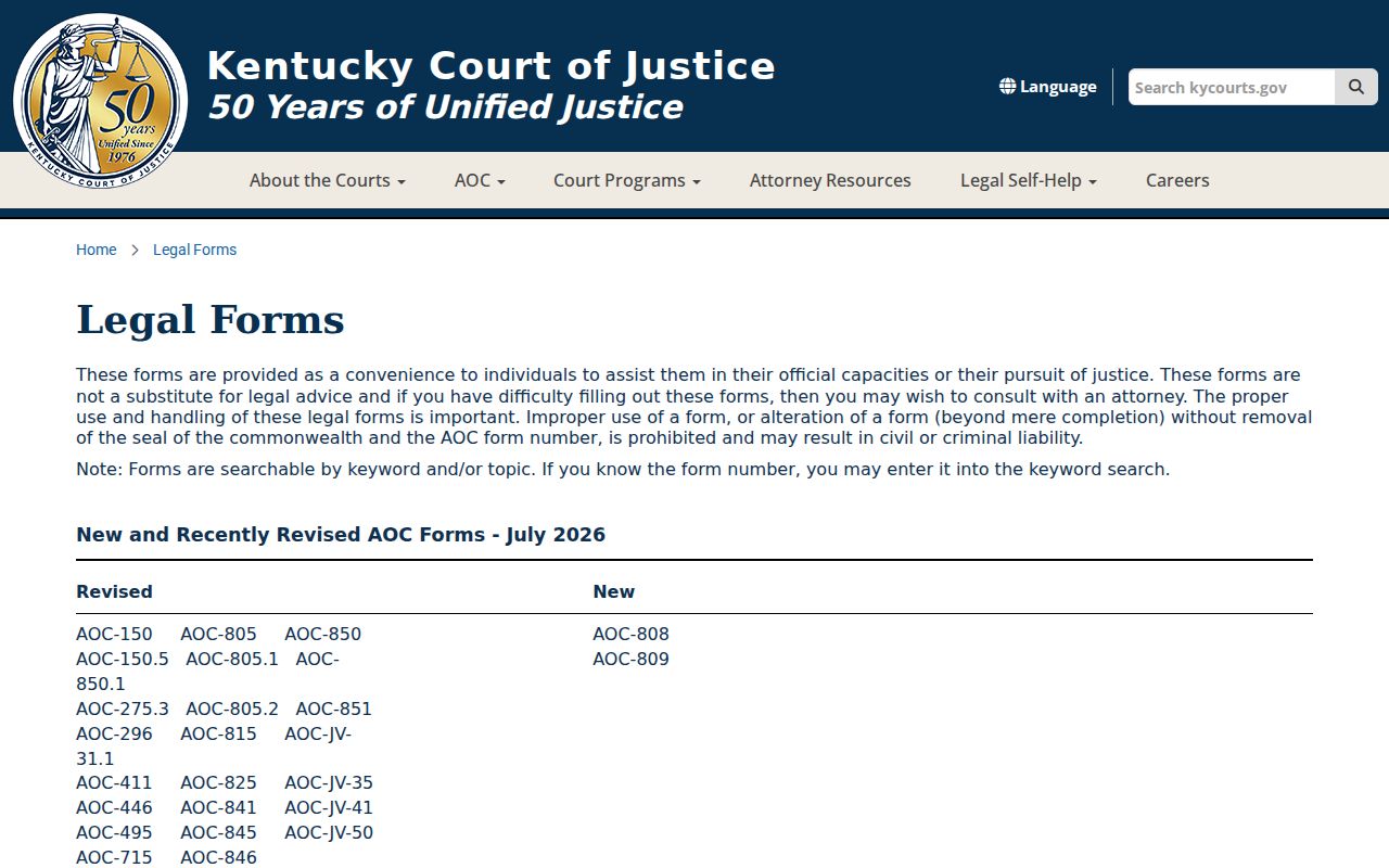 Spencer County criminal court case legal forms page